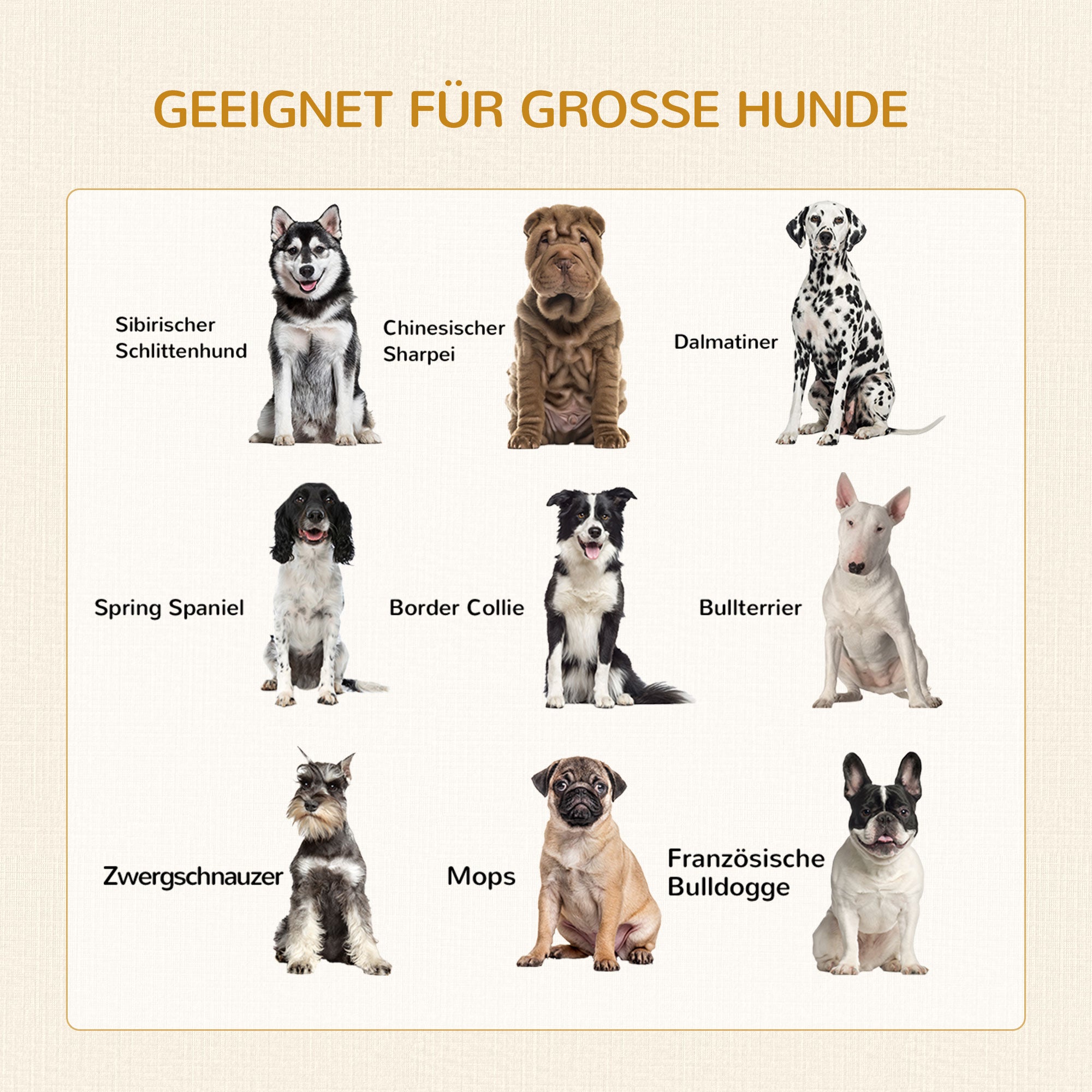 Dog Cage for Home, Dog Crate with 2 Doors, Washable Pillow, Dog House with Adjustable Feet, Latch, for Large Dogs up to 30 kg, Oak, 94 x 60 x 71.5 cm