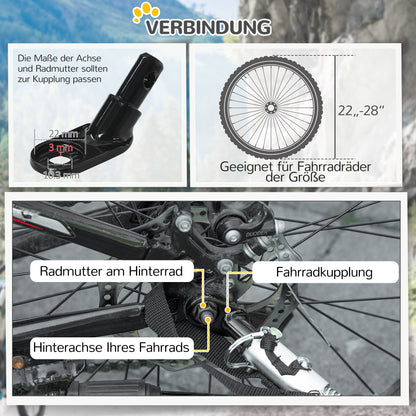 Dog Trailer, Foldable Pet Bike Trailer, Quick Release Wheels, Waterproof, Oxford Fabric, Steel, 140 x 71 x 83 cm, Red