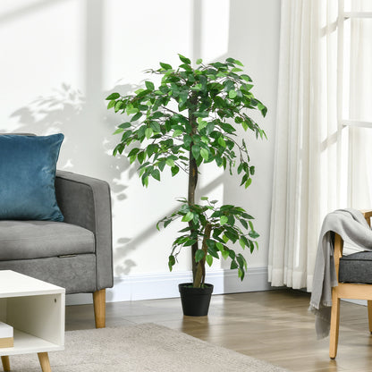 Artificial Tea Plant 120 cm Artificial Tree in Decorative Pot for Home Interior Living Room Office Ø16x120 cm Green