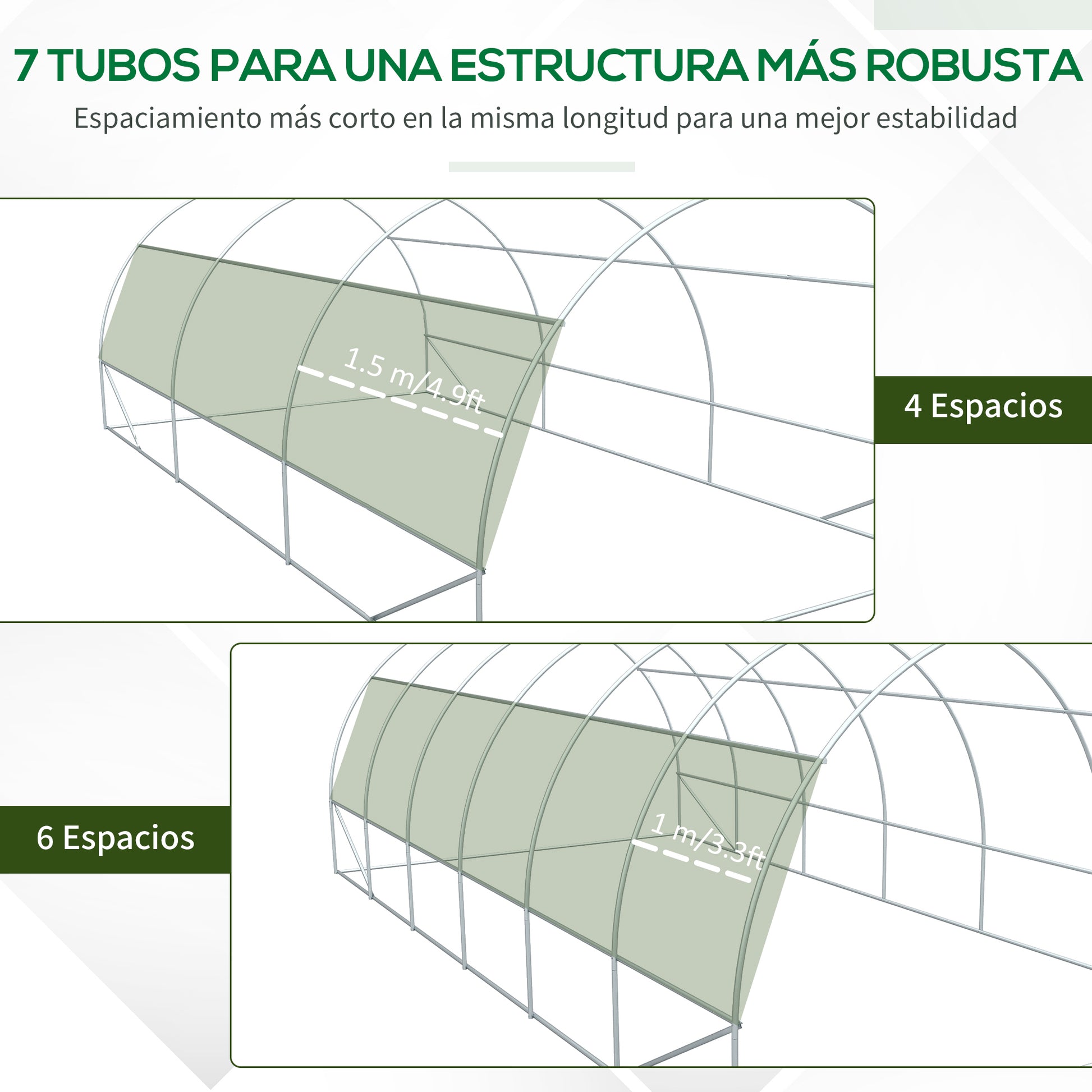 Outdoor Greenhouse 6x3x2 m Tunnel Greenhouse with Door and 12 Roll-up Mesh Windows Garden Greenhouse for Patio White
