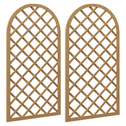Set of 2 Wooden Garden Grids - Arch Panels for Climbing Plants - Each Panel Dimensions: 60L x 120H cm