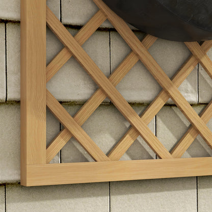 Set of 2 Wooden Garden Grids - Arch Panels for Climbing Plants - Each Panel Dimensions: 60L x 120H cm