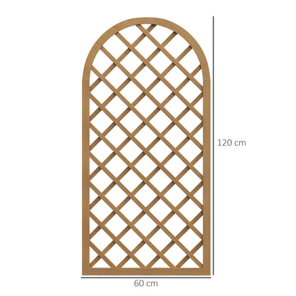 Set of 2 Wooden Garden Grids - Arch Panels for Climbing Plants - Each Panel Dimensions: 60L x 120H cm