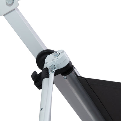 Clamp Awning with Hand Crank Adjustable Height Retractable Awning Dirt-Repellent, Weather-Resistant Balcony Awning 150cm Wide Patio Awning for Terrace Balcony Porch Gray