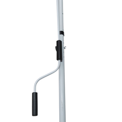 Clamp Awning with Hand Crank Adjustable Height Retractable Awning Dirt-Repellent, Weather-Resistant Balcony Awning 150cm Wide Patio Awning for Terrace Balcony Porch Gray