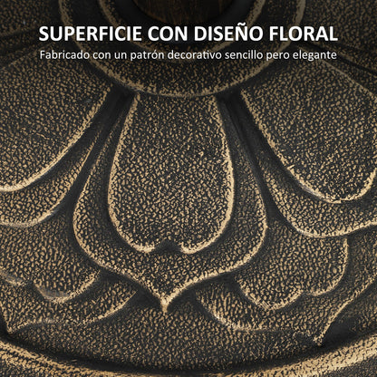 Round Umbrella Base Stand for Patio Umbrella Cement-filled Weight 12 kg for Garden Terrace Bronze