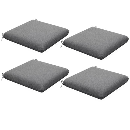Set of Dining Chair Cushions 47x47x7 cm Set of 4 Pieces Waterproof and UV Protection Chair Cushions for Indoor and Outdoor Gray