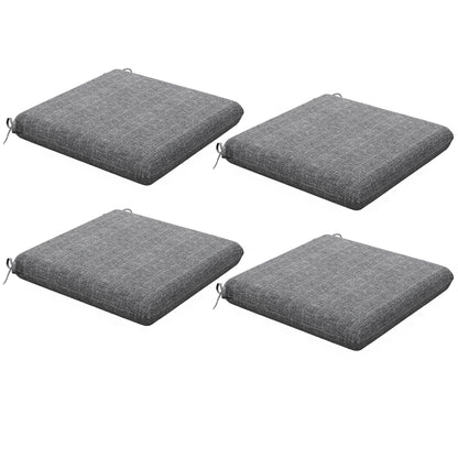Set of Dining Chair Cushions 47x47x7 cm Set of 4 Pieces Waterproof and UV Protection Chair Cushions for Indoor and Outdoor Gray