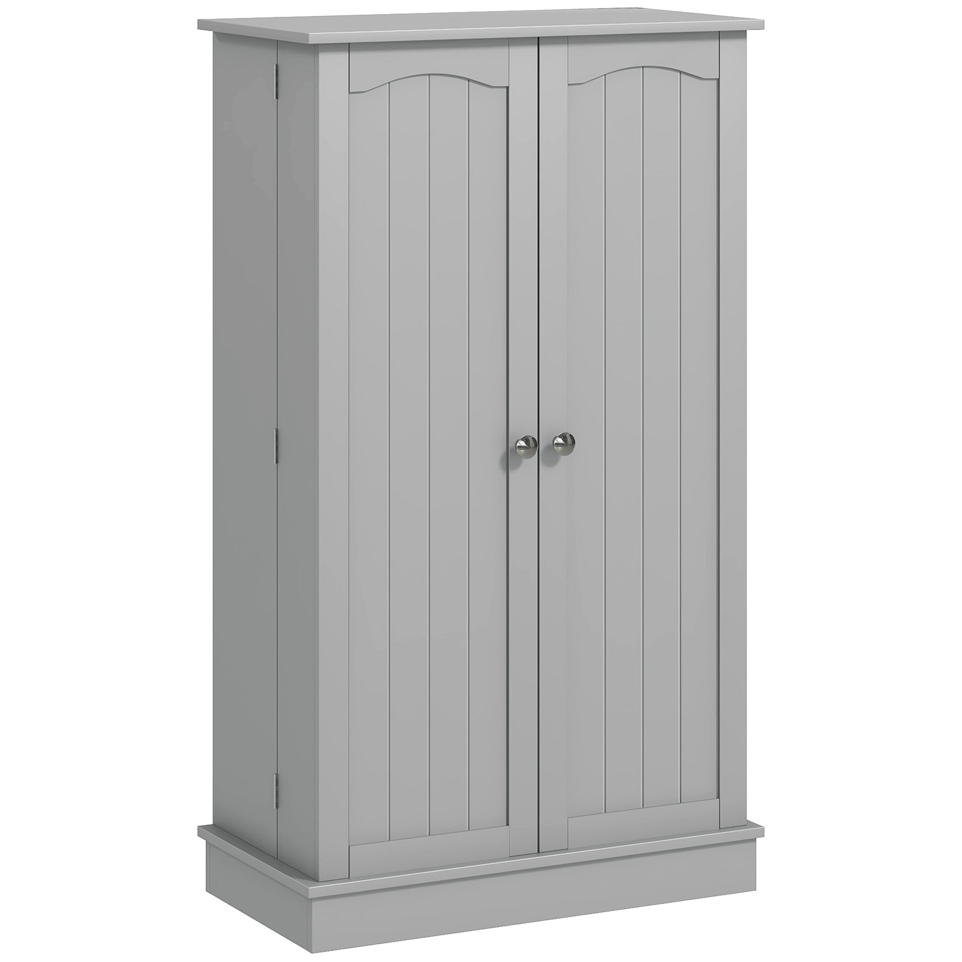 Kitchen Cabinet Buffet Storage Cabinet Modern with Cupboards, Adjustable Shelf, and 12 Spice Racks, Pantry for Dining Room, Living Room, 60 x 30 x 104 cm, Gray