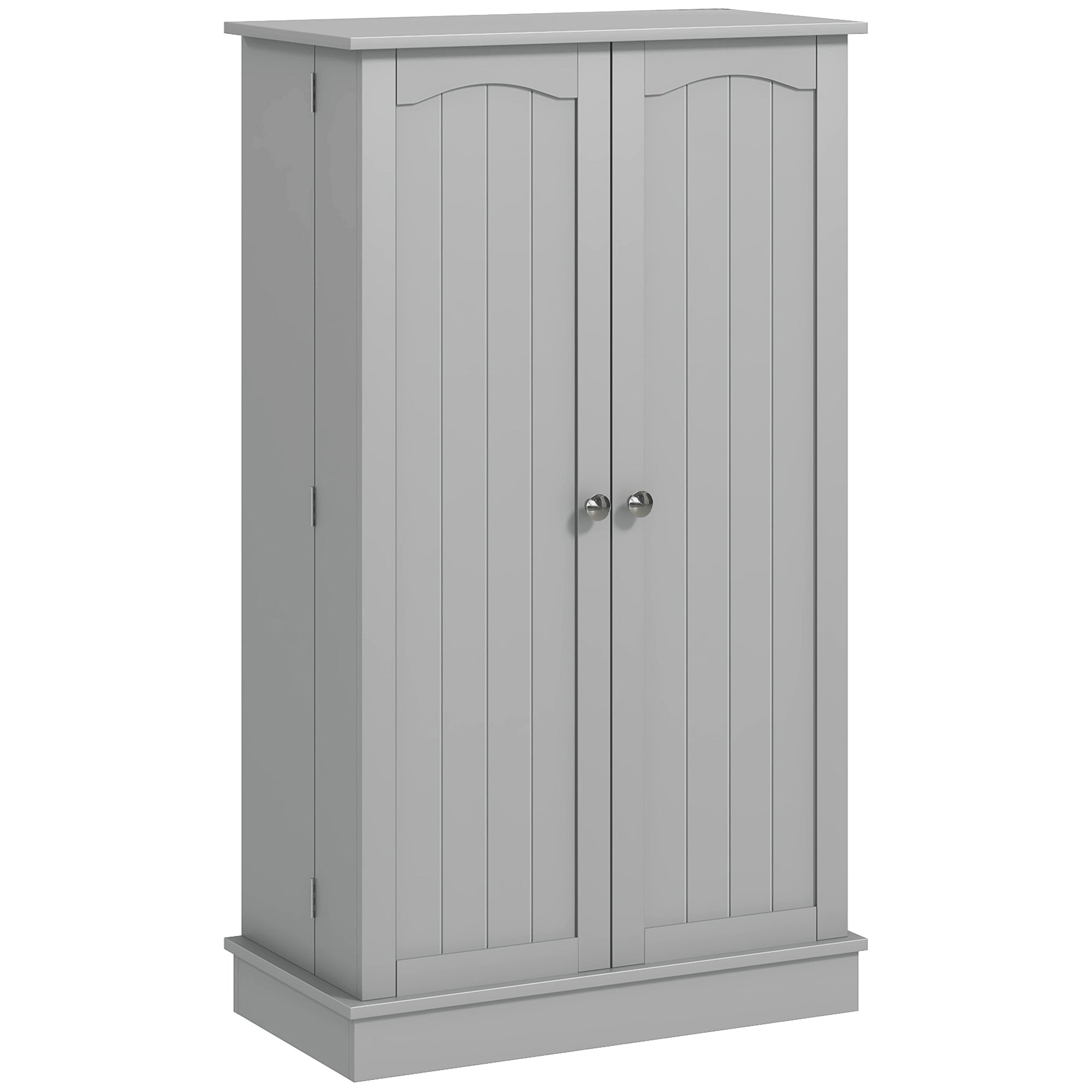 Kitchen Cabinet Buffet Storage Cabinet Modern with Cupboards, Adjustable Shelf, and 12 Spice Racks, Pantry for Dining Room, Living Room, 60 x 30 x 104 cm, Gray