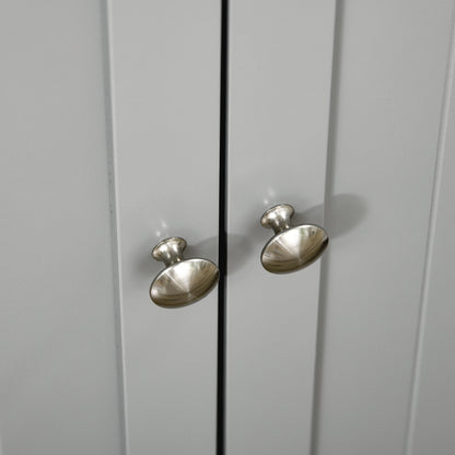 Kitchen Cabinet Buffet Storage Cabinet Modern with Cupboards, Adjustable Shelf, and 12 Spice Racks, Pantry for Dining Room, Living Room, 60 x 30 x 104 cm, Gray