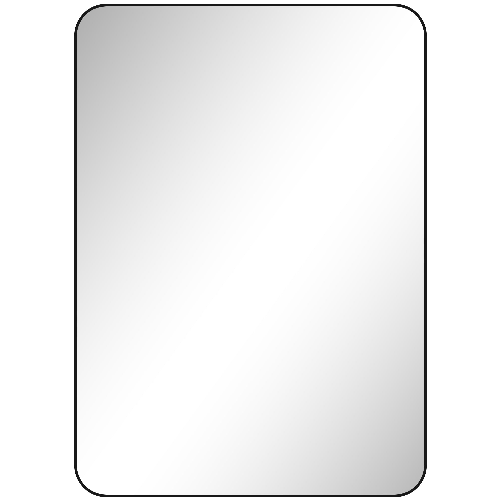 Wall Mirror, Rectangular Bathroom Mirror, 50 x 70 cm, with Black Aluminum Alloy Frame, for Bathroom, Bedroom, Living Room, Entryway