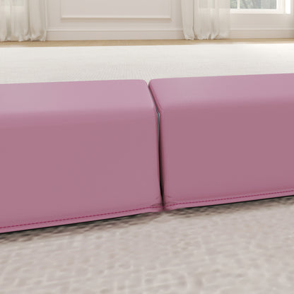 SPORTNOW 236 cm Folding Balance Beam, Portable Gymnastics Beam, Non-Slip Balance Beam, Gymnastics and Balance Beam for Children 3 Years and Up, Indoor & Outdoor, Pink