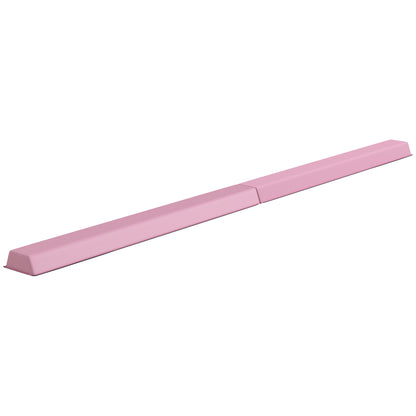 SPORTNOW 236 cm Folding Balance Beam, Portable Gymnastics Beam, Non-Slip Balance Beam, Gymnastics and Balance Beam for Children 3 Years and Up, Indoor & Outdoor, Pink
