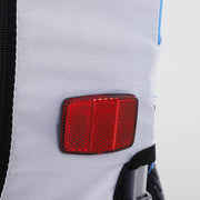 Pet Bike Trailer 8 Reflectors Flag Tow Bar Included Steel Polyester Waterproof Max. 30 Kg 130L x 73W x 90H cm White and Blue