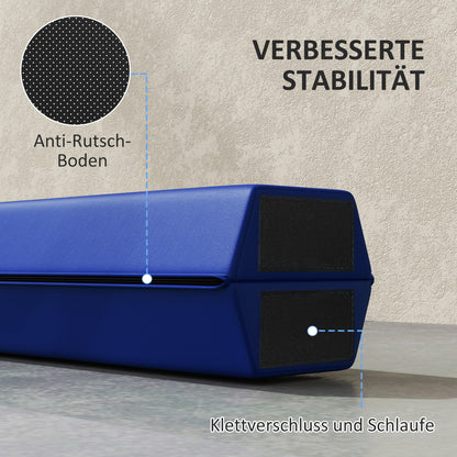 SPORTNOW 236 cm Folding Balance Beam, Portable Gymnastics Beam, Non-slip Balance Beam for Kids from 3 Years, Indoor & Outdoor, Blue