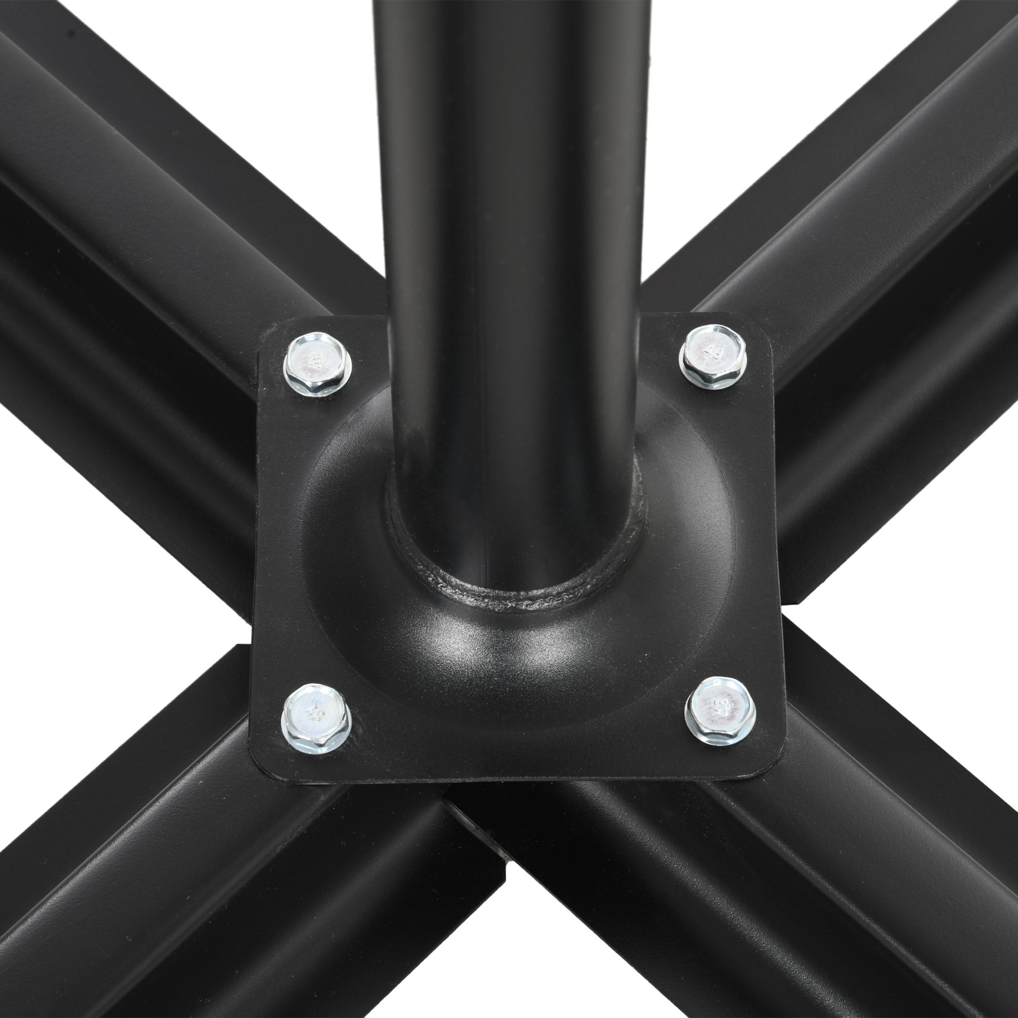 8-Rib Offset Umbrella with Side Crank and Cross Base, Steel and Polyester Garden Umbrella, Ø295x260 cm, Dark Blue