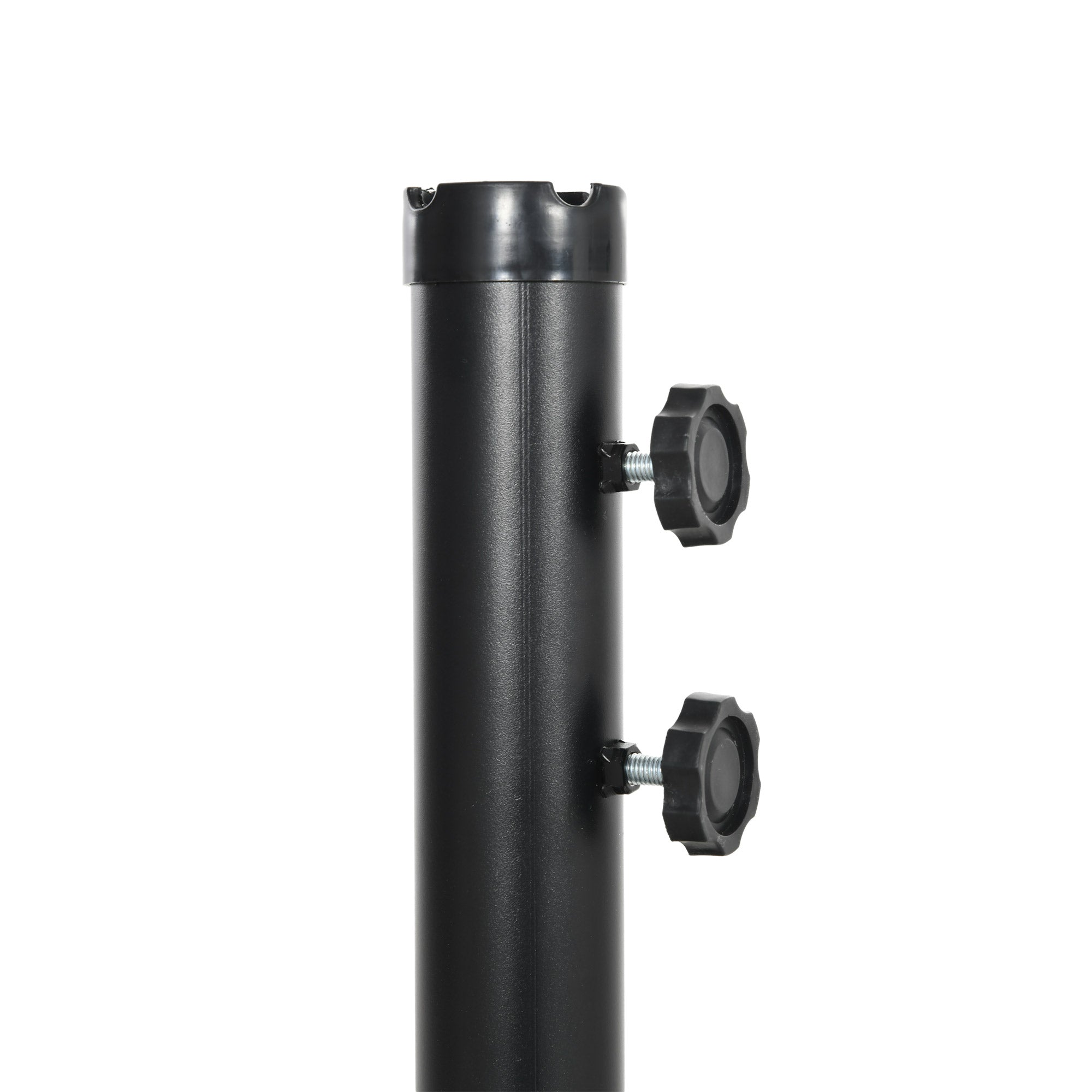 8-Rib Offset Umbrella with Side Crank and Cross Base, Steel and Polyester Garden Umbrella, Ø295x260 cm, Dark Blue