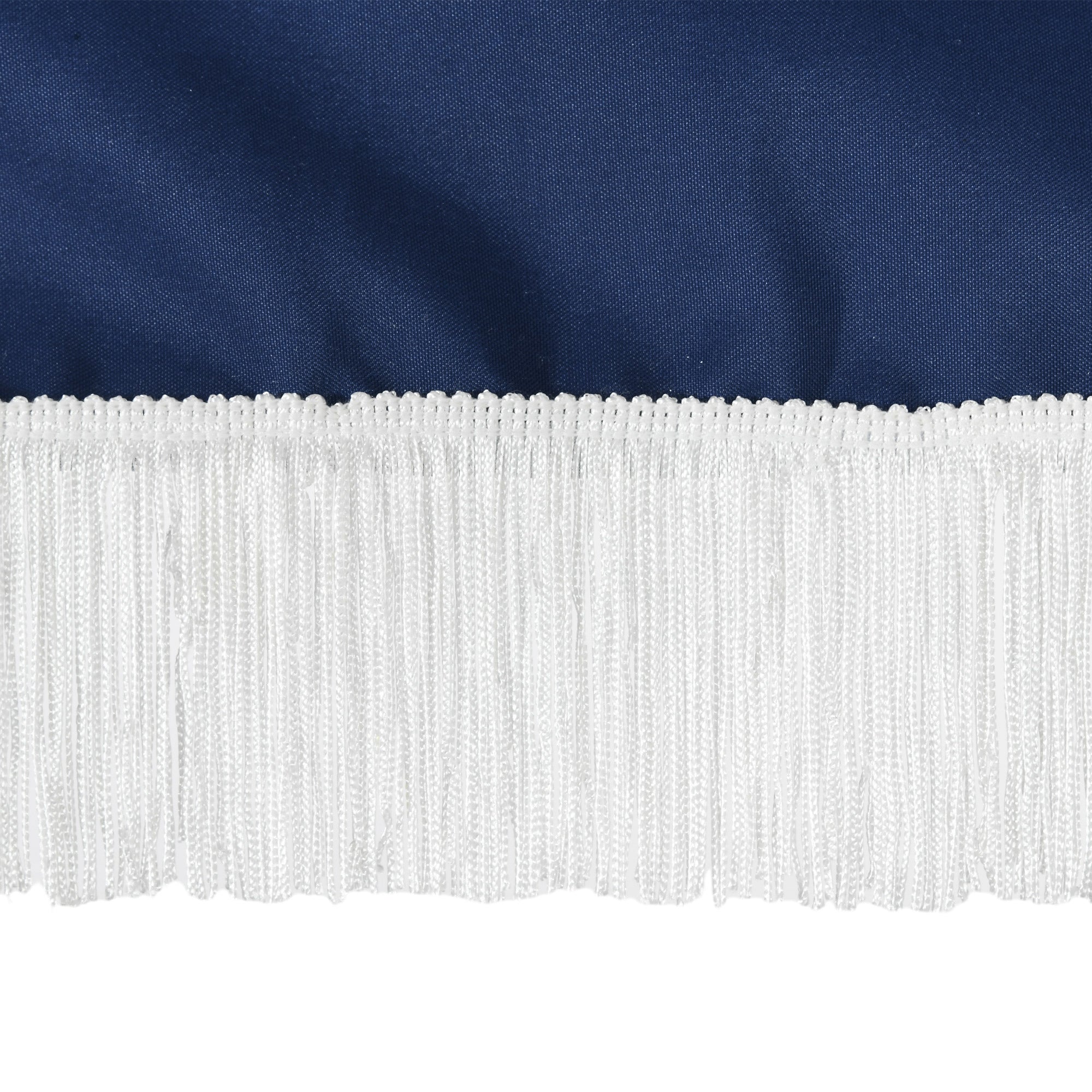 8-Rib Offset Umbrella with Side Crank and Cross Base, Steel and Polyester Garden Umbrella, Ø295x260 cm, Dark Blue