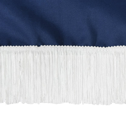 8-Rib Offset Umbrella with Side Crank and Cross Base, Steel and Polyester Garden Umbrella, Ø295x260 cm, Dark Blue