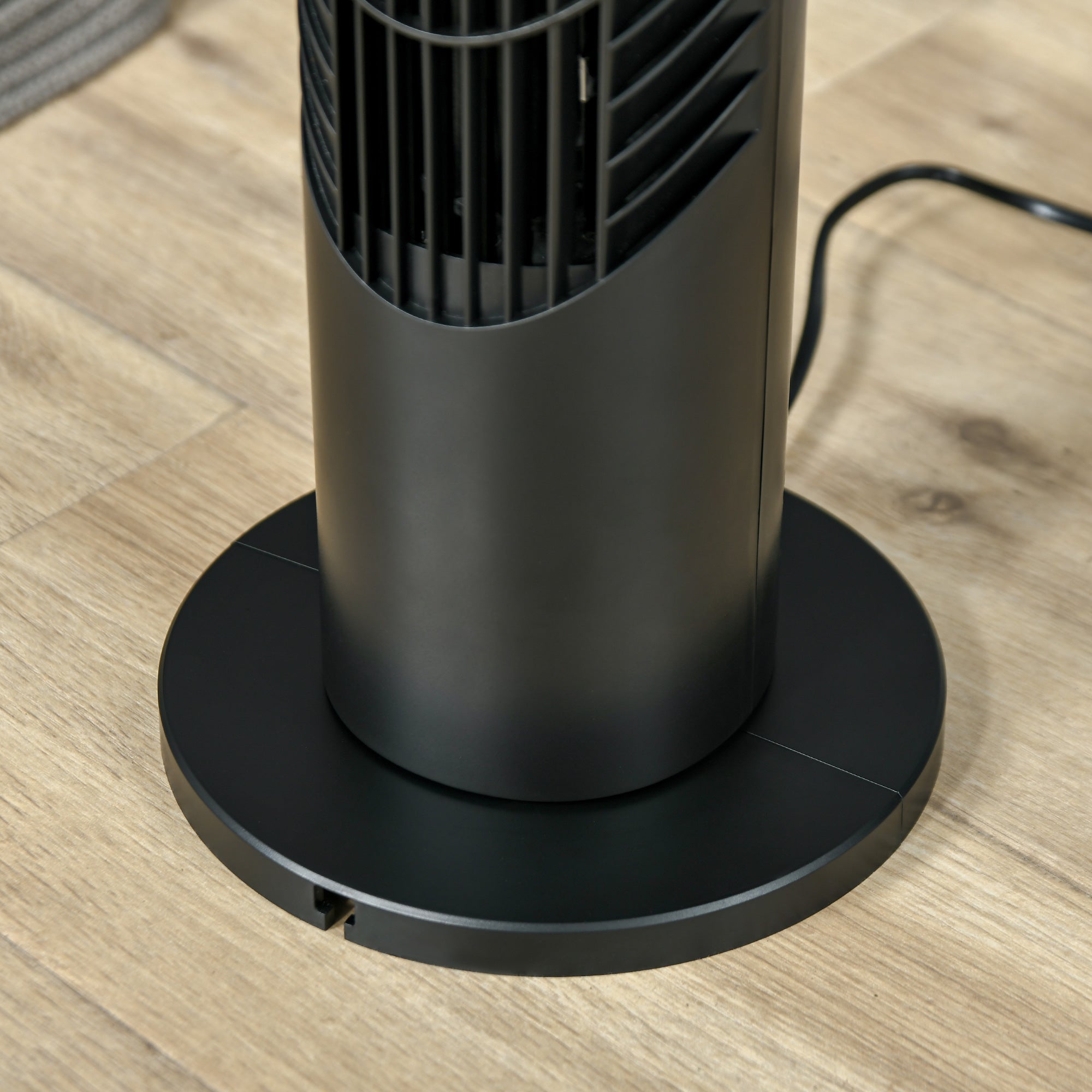 Tower Fan Quiet with Remote Control, 78.5 cm Pedestal Fan Fan with 70° Oscillation, 3 Ventilation Levels, 7.5H Timer, for Bedroom, Black