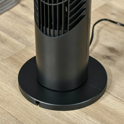 Tower Fan Quiet with Remote Control, 78.5 cm Pedestal Fan Fan with 70° Oscillation, 3 Ventilation Levels, 7.5H Timer, for Bedroom, Black