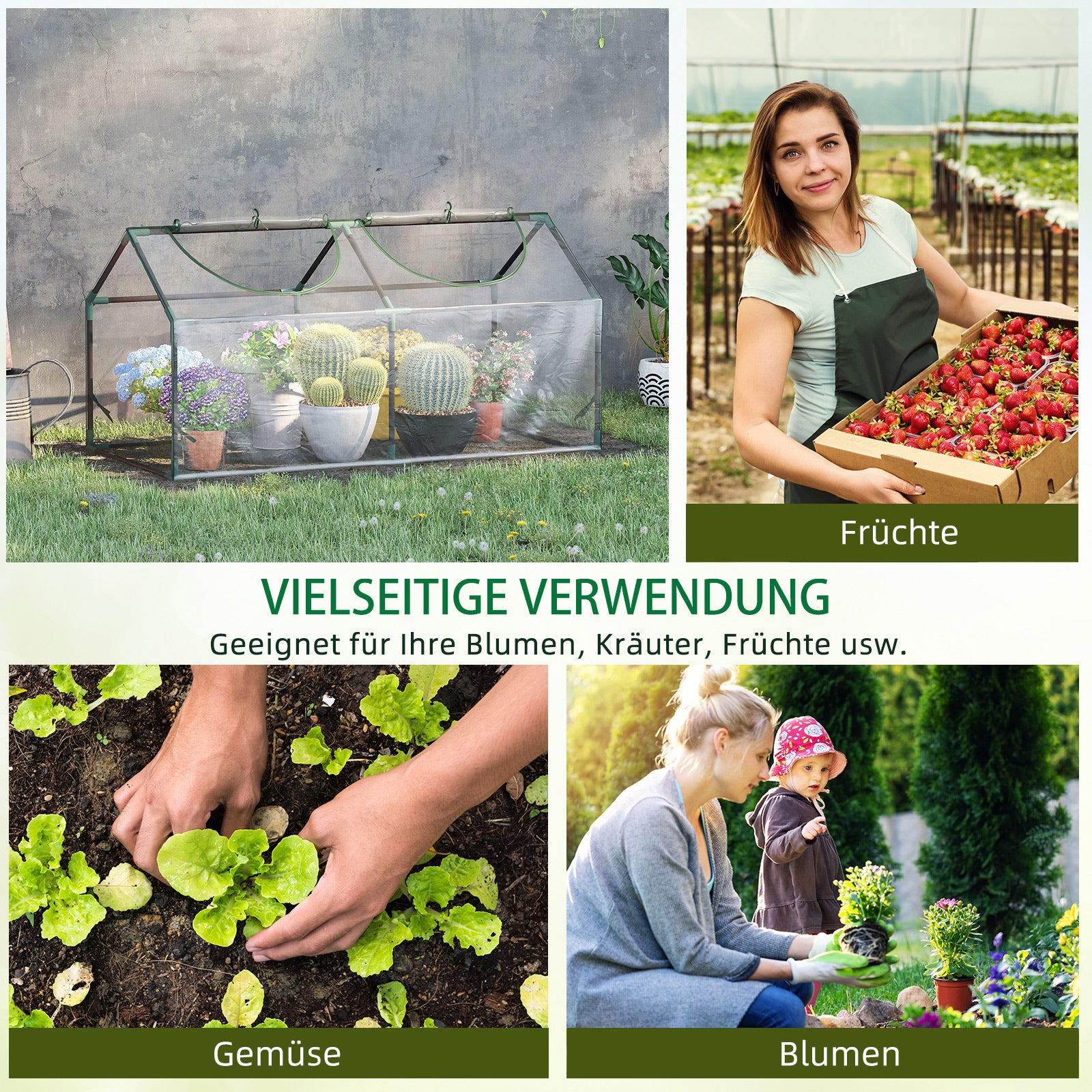 Greenhouse with Window, PE Grid Film, Steel Frame Greenhouse for Balcony, Garden, Tomato House 120x60x60cm, Tomato Greenhouse for Vegetables, Flowers, Plants, Transparent
