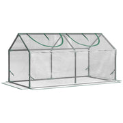 Greenhouse with Window, PE Grid Film, Steel Frame Greenhouse for Balcony, Garden, Tomato House 120x60x60cm, Tomato Greenhouse for Vegetables, Flowers, Plants, Transparent