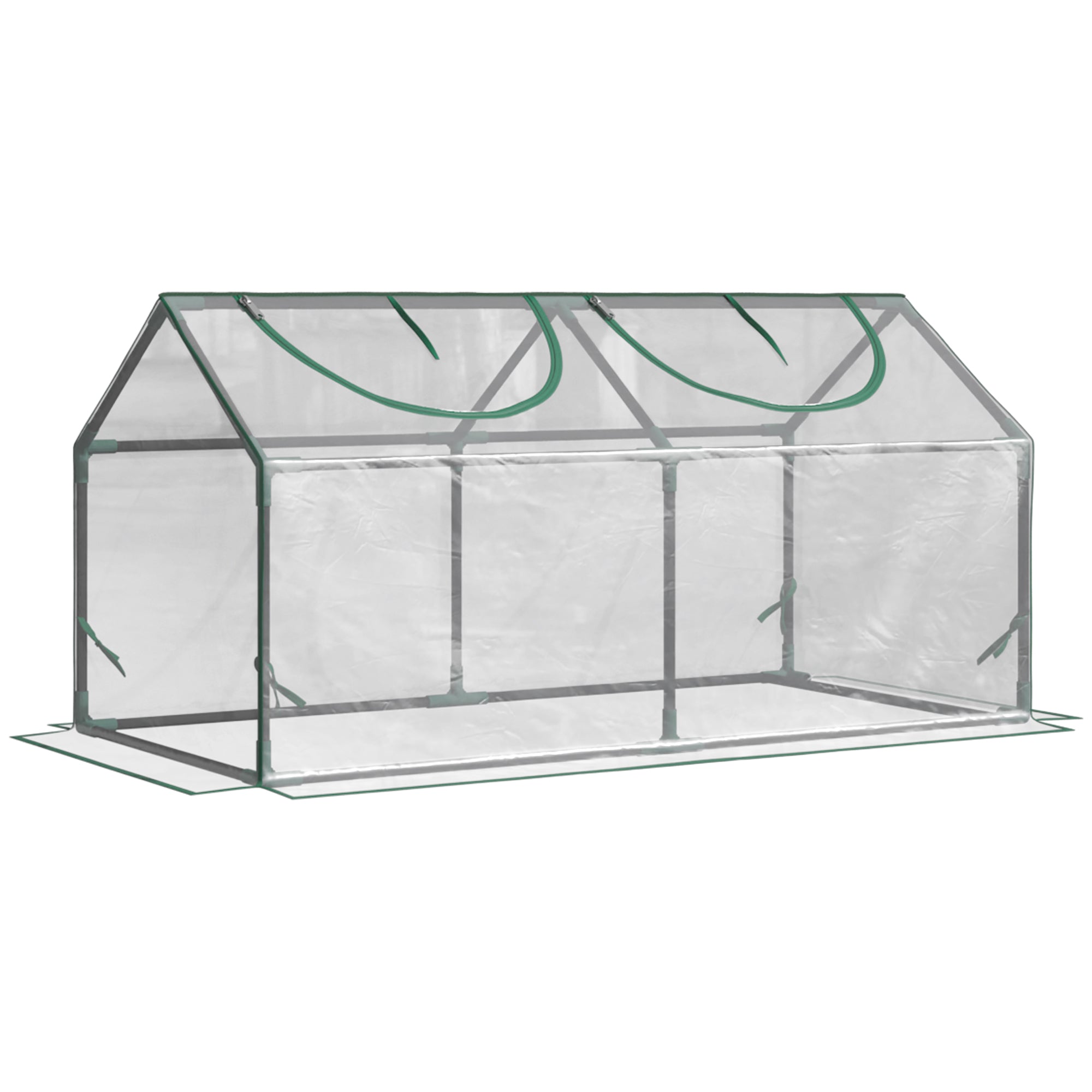Greenhouse with Window, PE Grid Film, Steel Frame Greenhouse for Balcony, Garden, Tomato House 120x60x60cm, Tomato Greenhouse for Vegetables, Flowers, Plants, Transparent