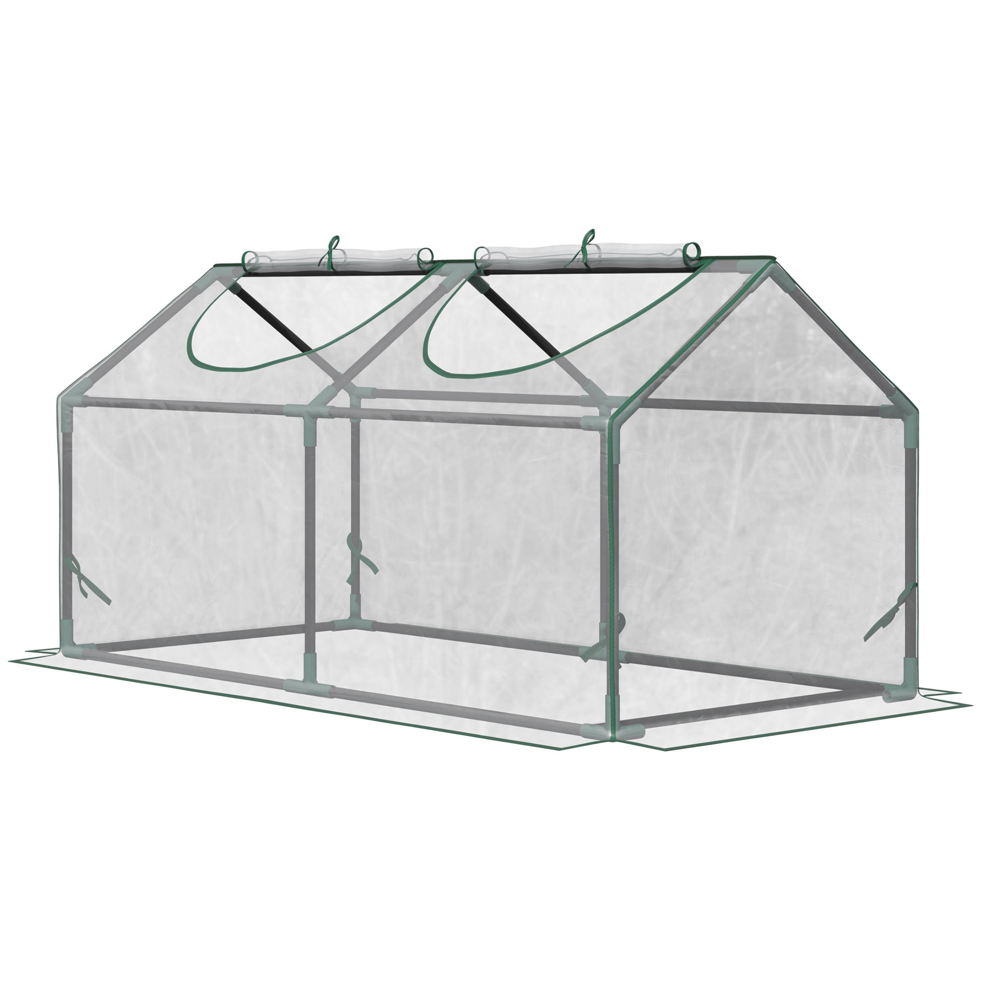 Greenhouse with Window, PE Grid Film, Steel Frame Greenhouse for Balcony, Garden, Tomato House 120x60x60cm, Tomato Greenhouse for Vegetables, Flowers, Plants, Transparent