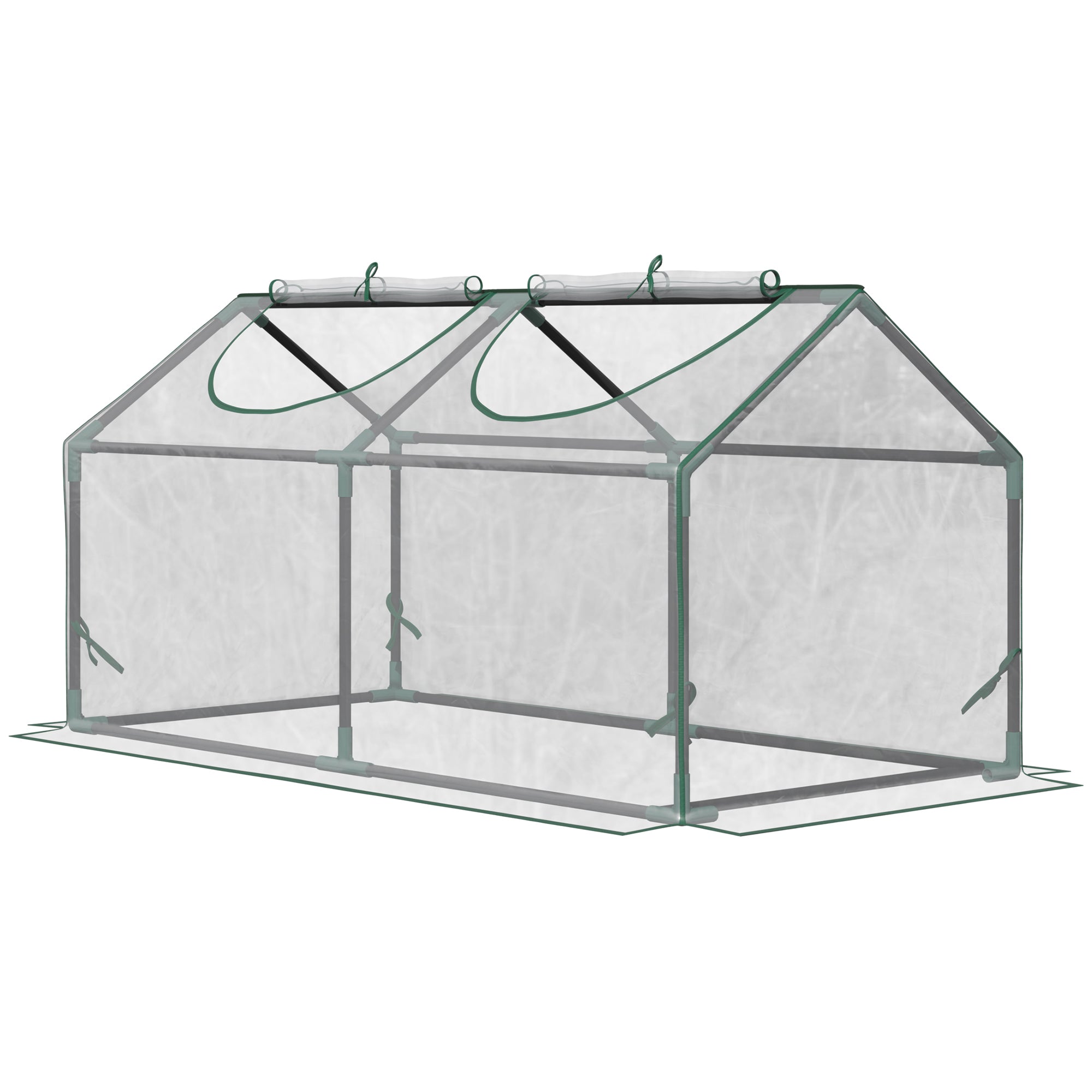 Greenhouse with Window, PE Grid Film, Steel Frame Greenhouse for Balcony, Garden, Tomato House 120x60x60cm, Tomato Greenhouse for Vegetables, Flowers, Plants, Transparent