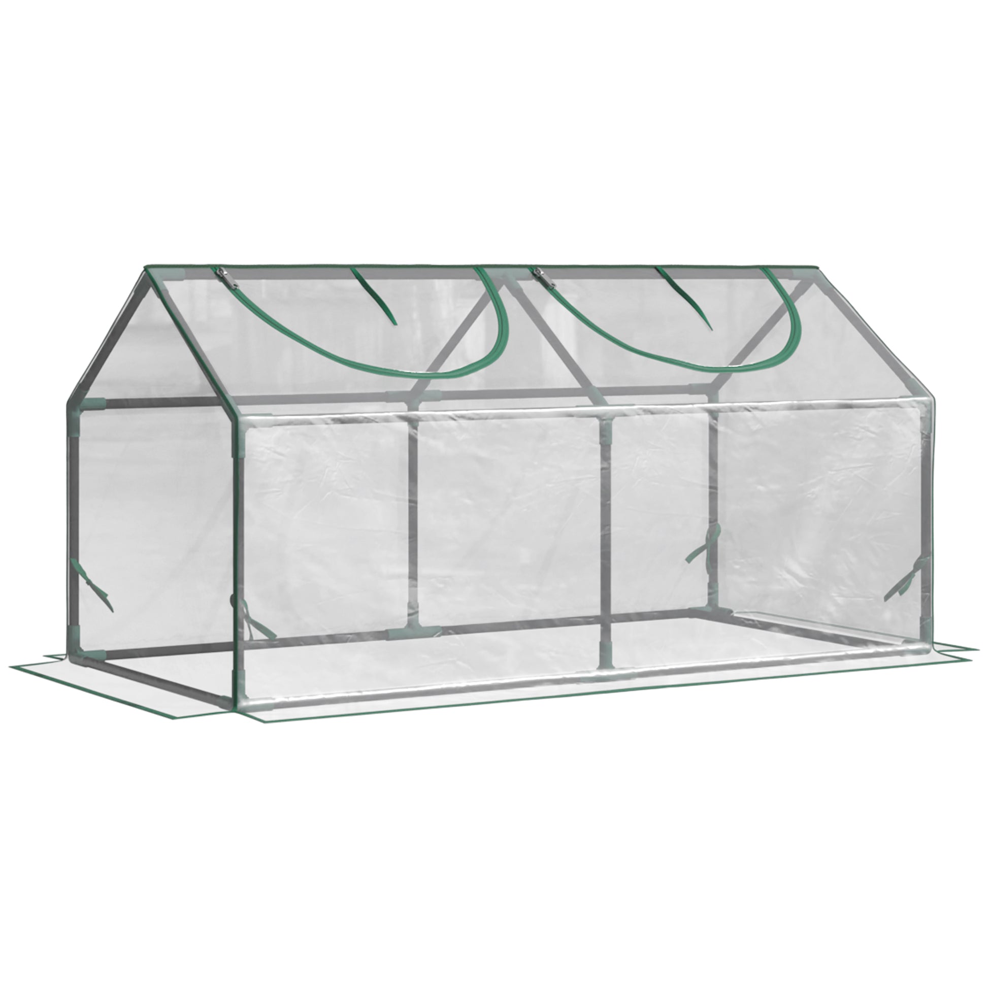 Greenhouse with Window, PE Grid Film, Steel Frame Greenhouse for Balcony, Garden, Tomato House 120x60x60cm, Tomato Greenhouse for Vegetables, Flowers, Plants, Transparent