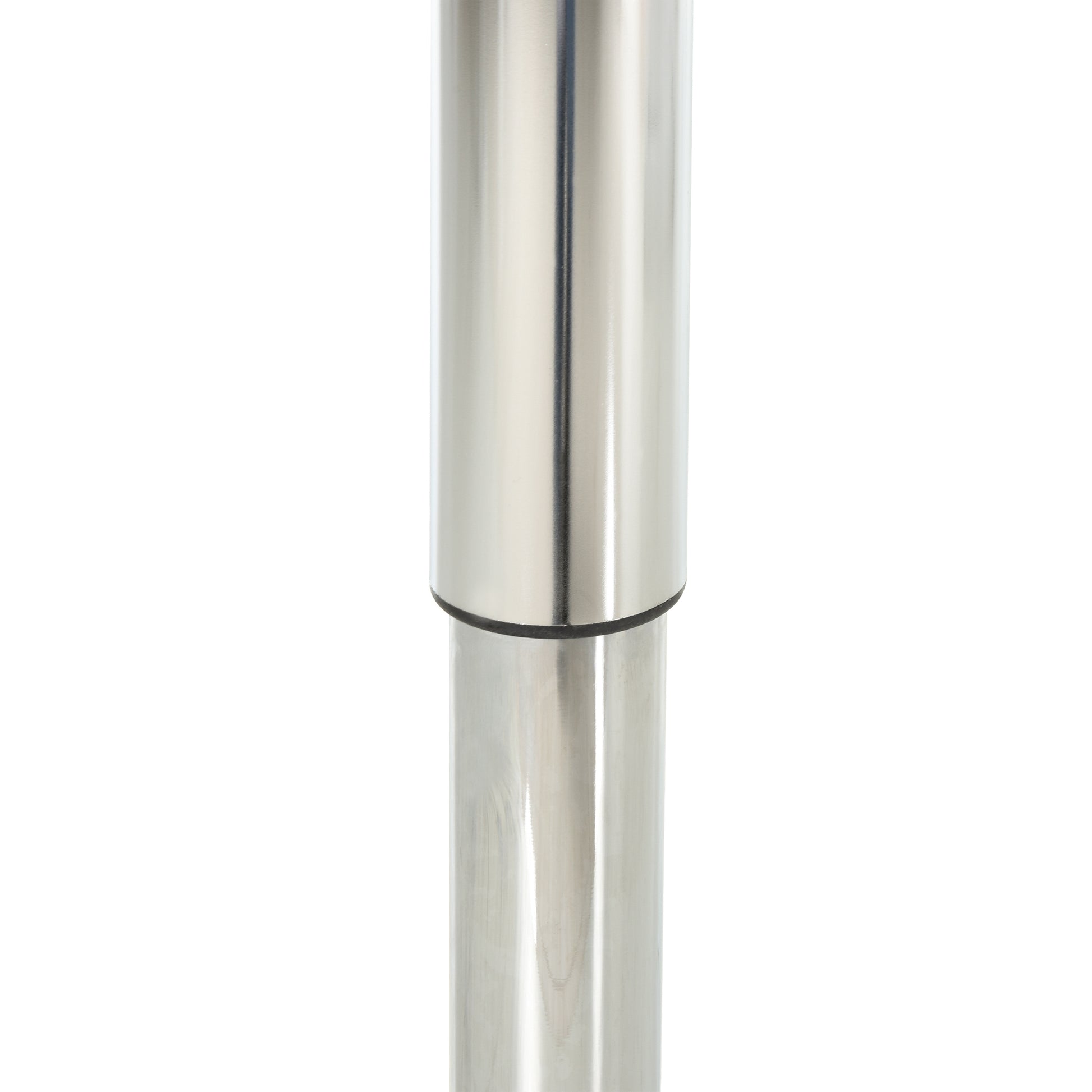 Bar Table Bistro Pub Height Adjustable Square Bar Table Steel White 60 x 60 x 69-92 cm