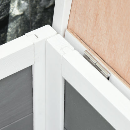 Rabbit Hutch Waterproof Large Space Solid Wood Gray 115x66x47.5 cm