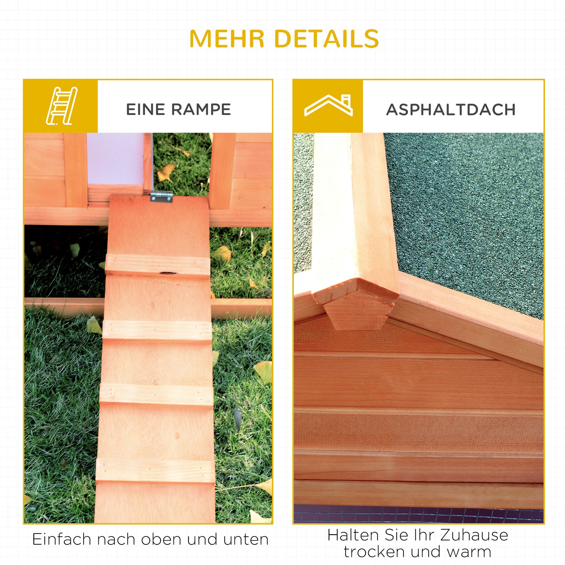 Small Animal Hutch Rabbit Hutch with 2 Enclosures 2 Ramps Small Animal House Small Animal Cage Weatherproof Pine Wood Natural+Green XXL 310 cm