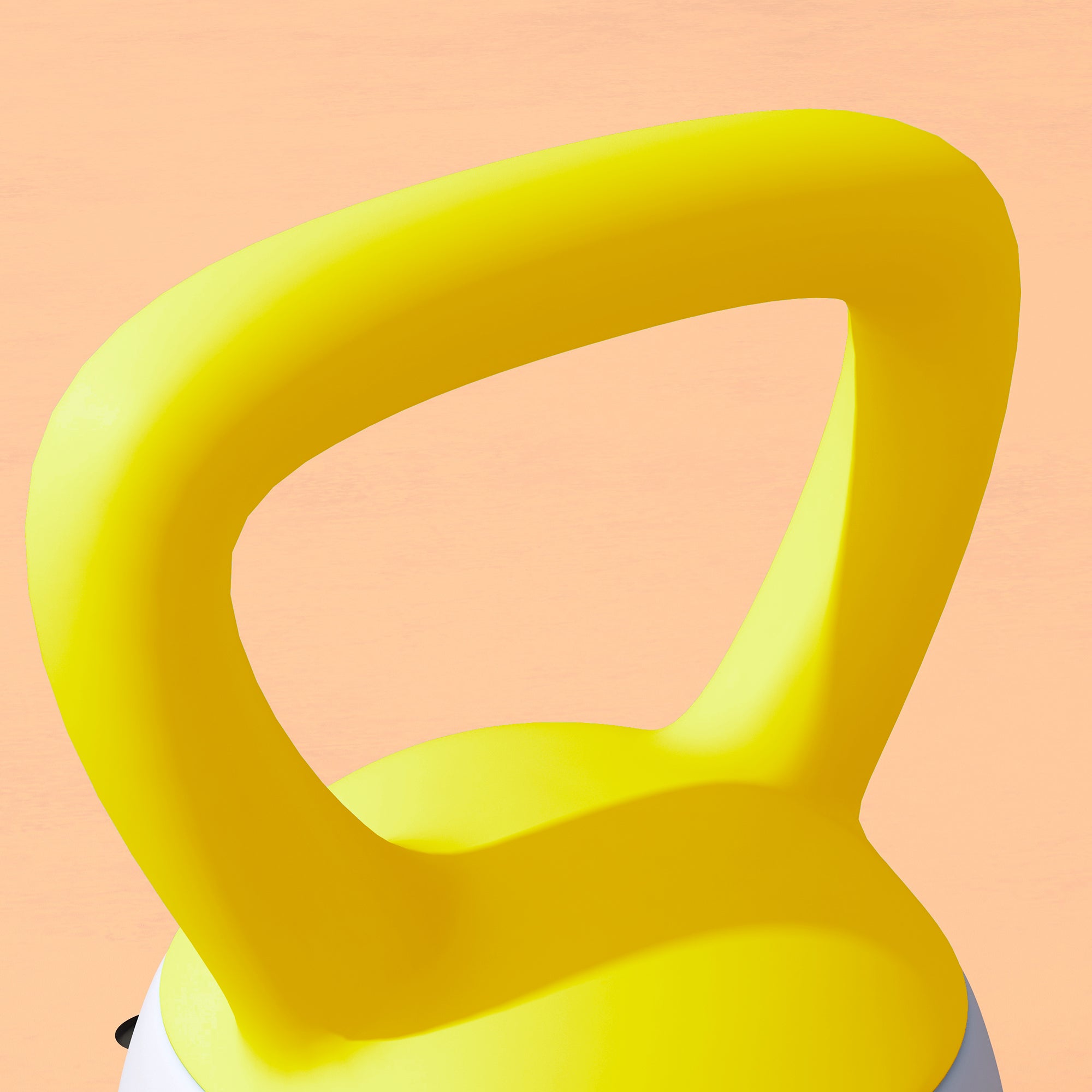 SPORTNOW 10kg Kettlebell Dumbbell with Non-Slip Handle for Fitness Muscle Cardio, Gray and Yellow