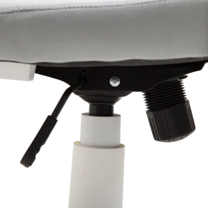 Office Chair with Rocking Function, Executive Swivel Fabric Armchair, 63x63x117-127 cm, Gray