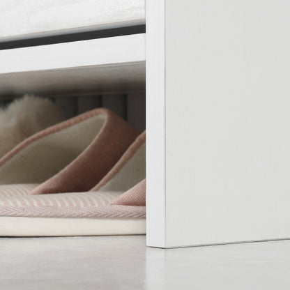 Shoe Cabinet, Shoe Rack, 3 Drop Leaf Doors, Adjustable Shelves, for Entryway, Hallway, 60 x 24 x 120 cm, White