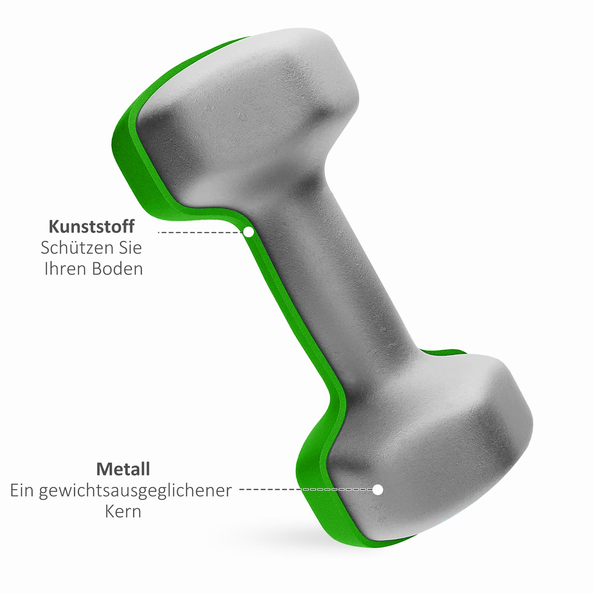 SPORTNOW Dumbbell Set 6 Dumbbells with Foldable Dumbbell Stand, 2 x 3kg, 2 x 4kg, 2 x 5kg Hex Dumbbells, Kettlebell for Fitness, Gymnastics, Home