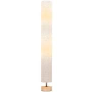 Floor Lamp with Contemporary Linen Lampshade, Foot Switch, 2 x E27 Bulb Socket, Living Room, Bedroom, Office, 120 cm, Gray