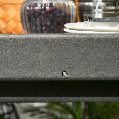 Serving Cart, Barbecue Trolley with Towel Holder, Garden Rolling Cart with 2 Shelves, Outdoor Multifunction Table with Wheels, for Garden, Balcony, 87 x 50 x 80cm