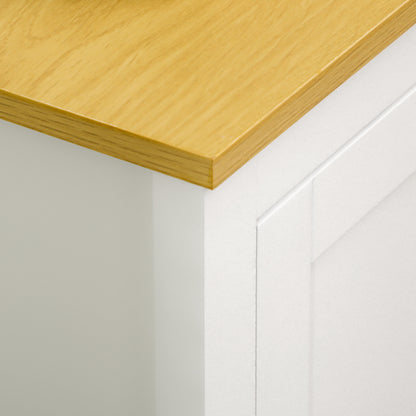 Kitchen Sideboard with 3 Doors Buffet Cabinet with Adjustable Shelves for Dining Room Modern Style 120x40x70 cm White