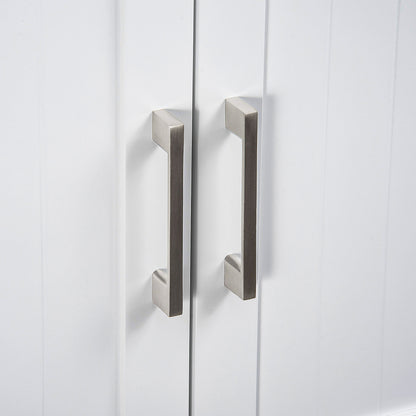 Over-The-Toilet Cabinet Tall Cupboard for Washer with 2 Doors Adjustable Shelf Interior and Storage Shelf for Bathroom WC Load 44 lbs Anti-Tip 25.2x8.7x65 inches White