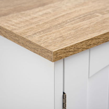 Over-The-Toilet Cabinet Tall Cupboard for Washer with 2 Doors Adjustable Shelf Interior and Storage Shelf for Bathroom WC Load 44 lbs Anti-Tip 25.2x8.7x65 inches White