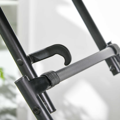 Square Foldable Table with Non-Slip Feet, Outdoor Steel Table, 60x60x71 cm, Black