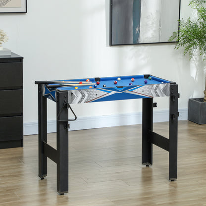 SPORTNOW 5-in-1 Multigame Table with Table Tennis, Pool Table, Hockey, Basketball, and Archery Multi-Function Table for Adults 91 x 45.5 x 76 cm Black+Blue
