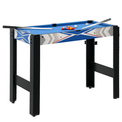 SPORTNOW 5-in-1 Multigame Table with Table Tennis, Pool Table, Hockey, Basketball, and Archery Multi-Function Table for Adults 91 x 45.5 x 76 cm Black+Blue