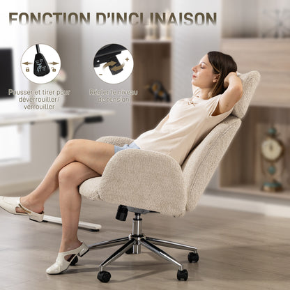 Ergonomic Office Chair, Swivel Desk Chair with Adjustable Height, Adjustable Headrest, Armrests, Tilt Function — Light Gray