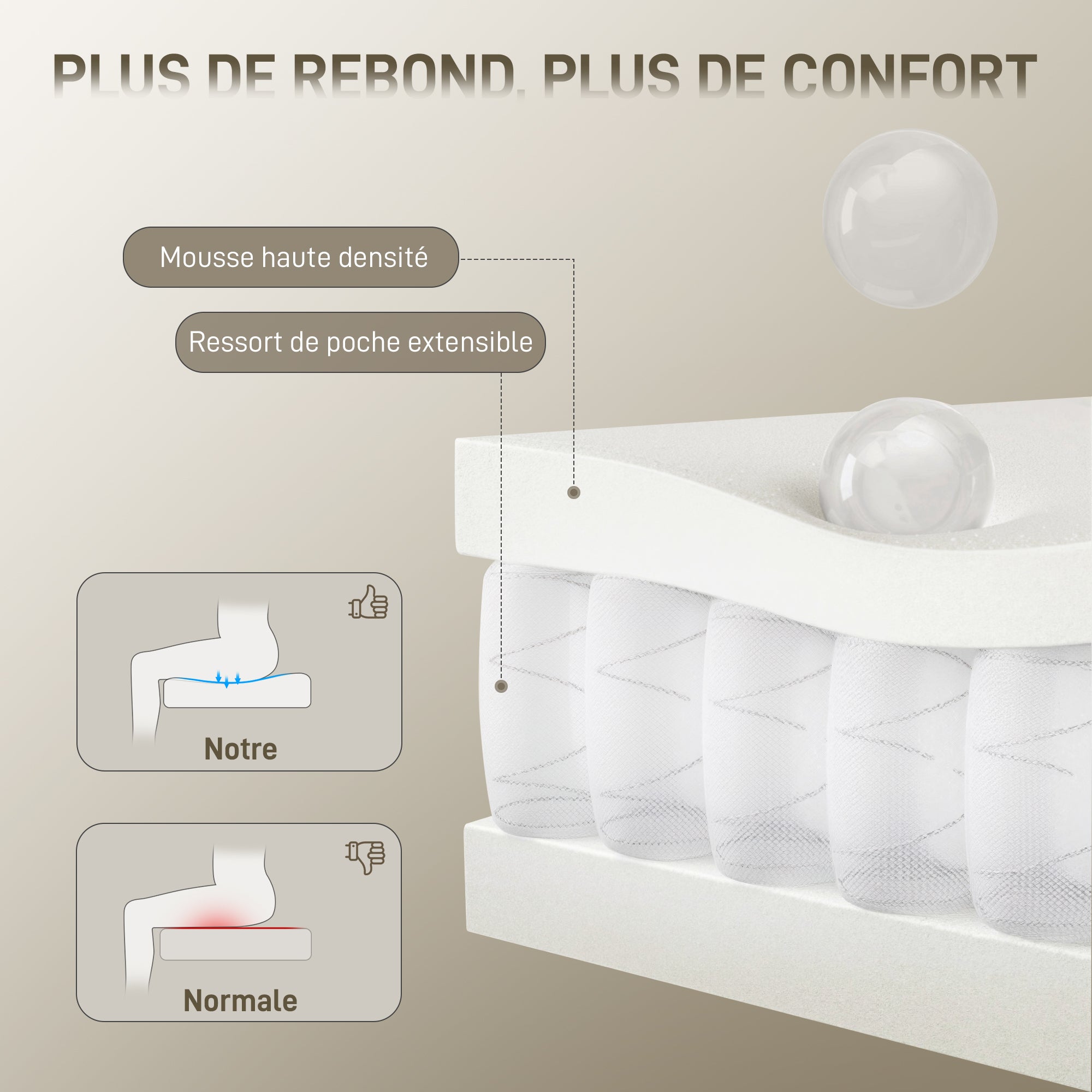 Ergonomic Office Chair, Swivel Desk Chair with Adjustable Height, Adjustable Headrest, Armrests, Tilt Function — Light Gray