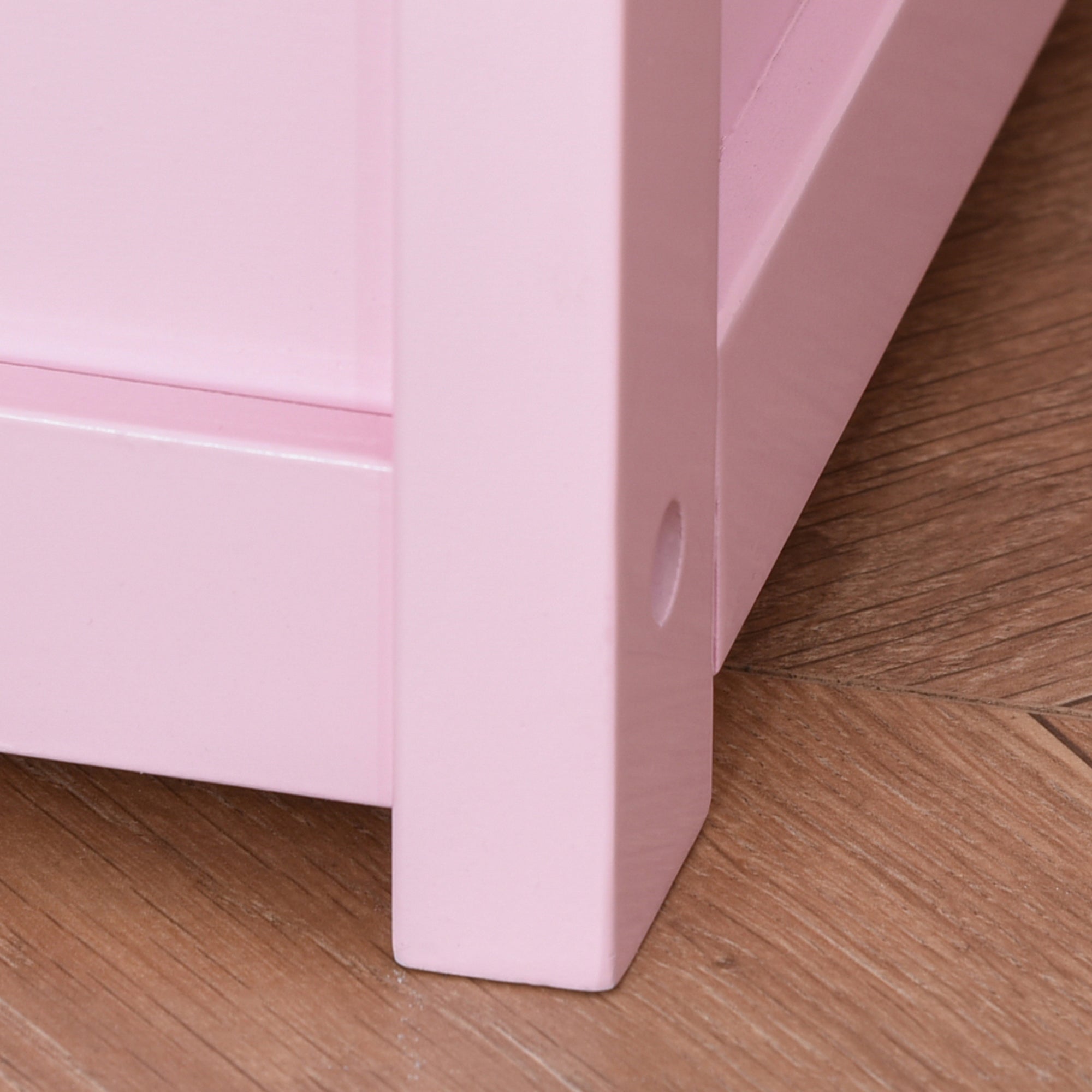 Toy Box Storage Bench for Kids with Backrest and Cushioned Lid, 40 kg Capacity for Playrooms Bedroom 60x30x50 cm Pink and White